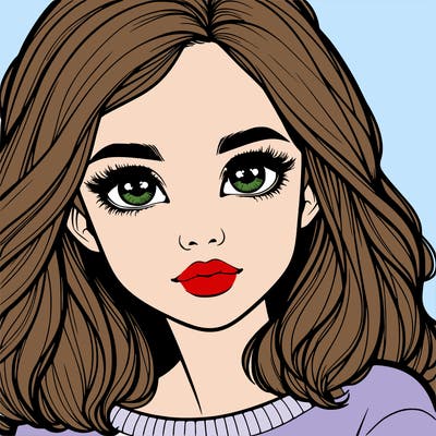 realistic girl whith cute eyes