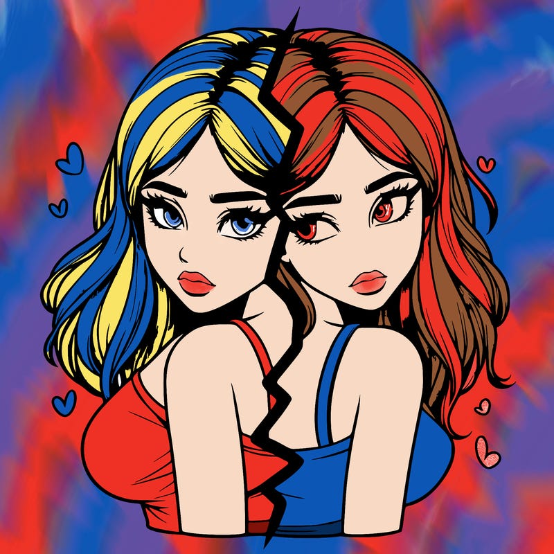 realistic girl split