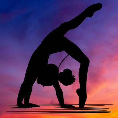 girl doing gymnastics