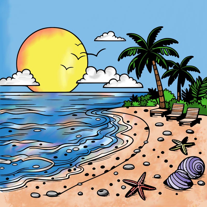 a realistic beach