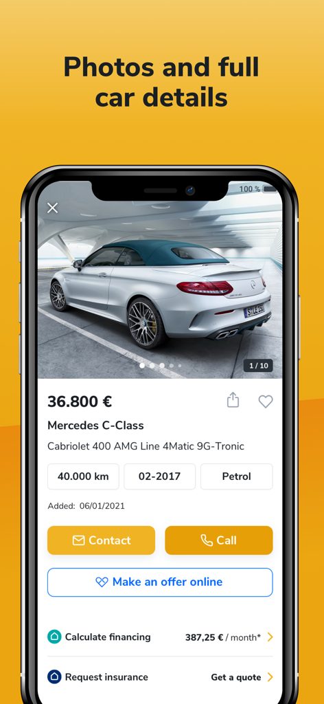 Luxauto.lu - メルセデスCクラスの詳細な車の情報と写真を表示するLuxautoアプリのスクリーンショット