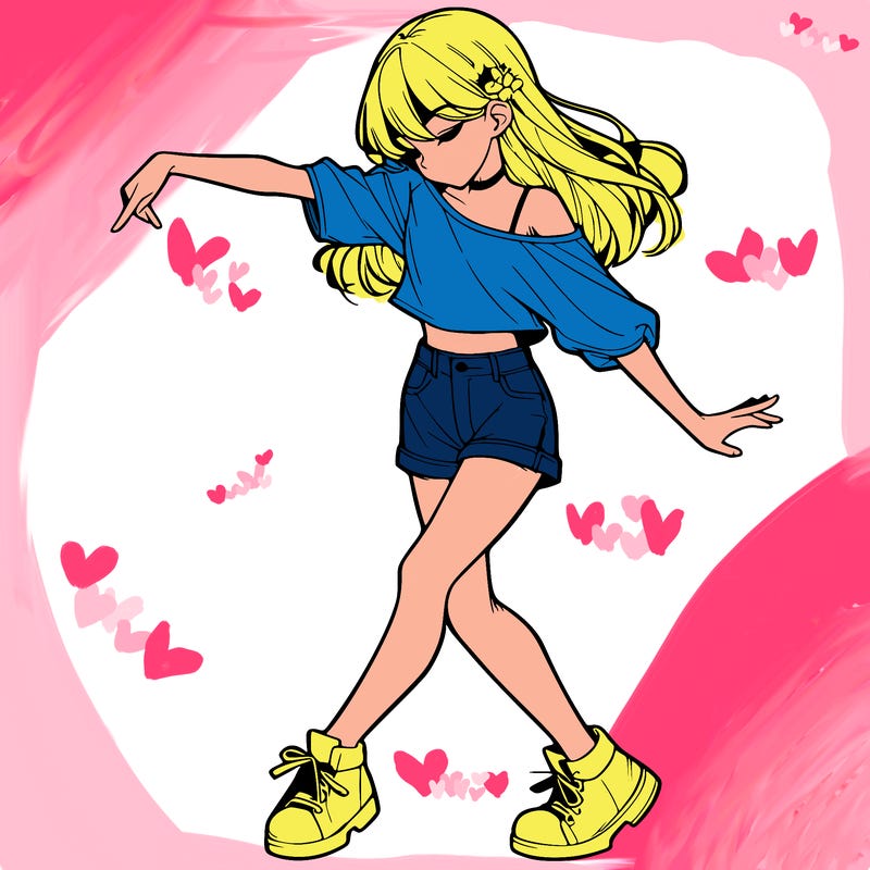 realistic girl danceing