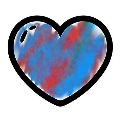 a blank heart