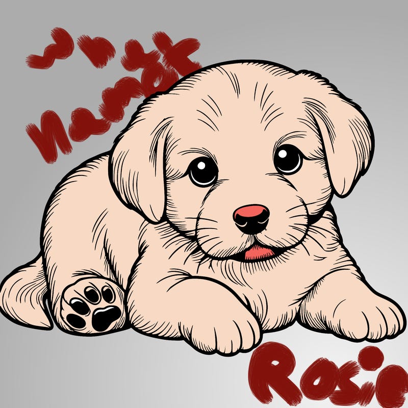 a cute realistic puppy