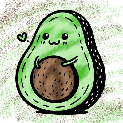 an avocado hugging an avocado