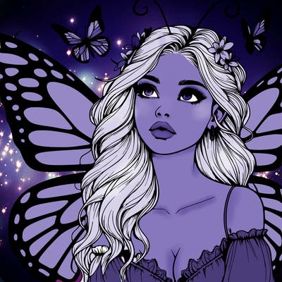 butterfly fairy realistic girl