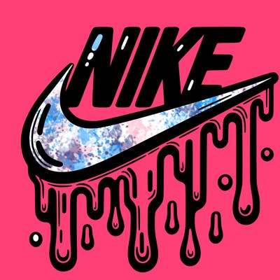 dripping nike logo