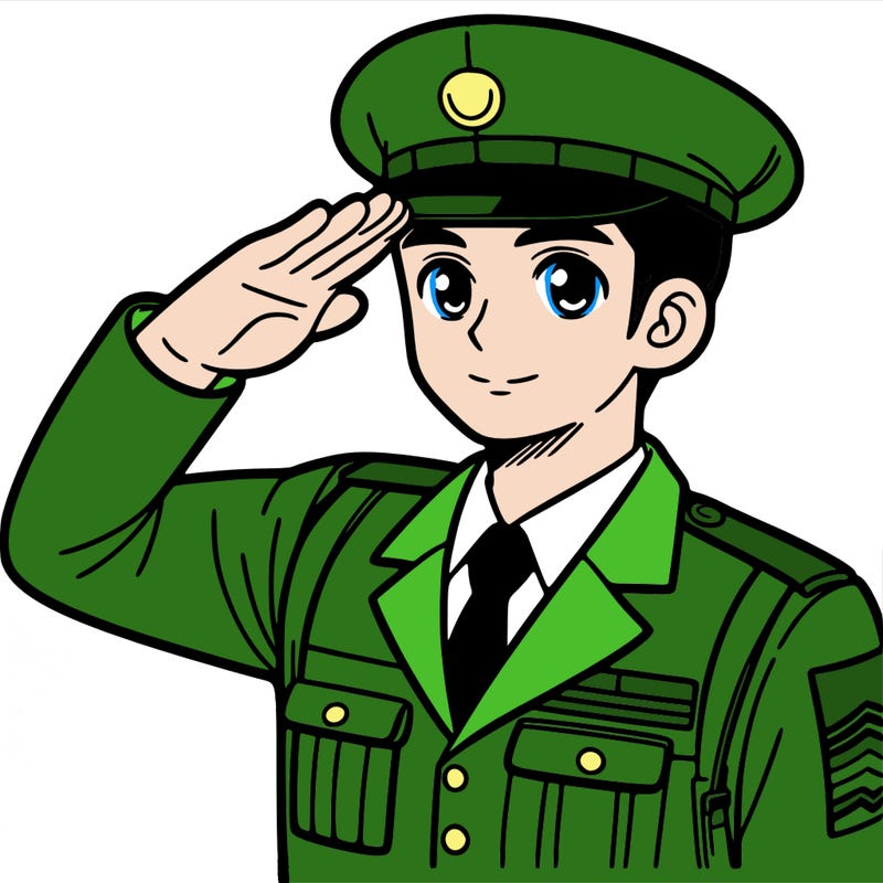 military man saluteing