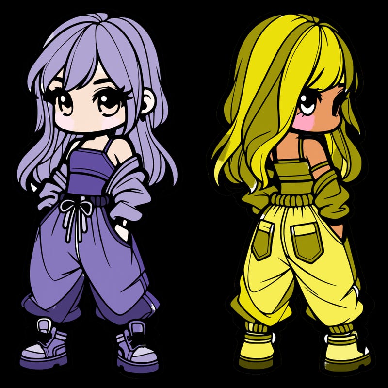 girl in crop top and baggy pants