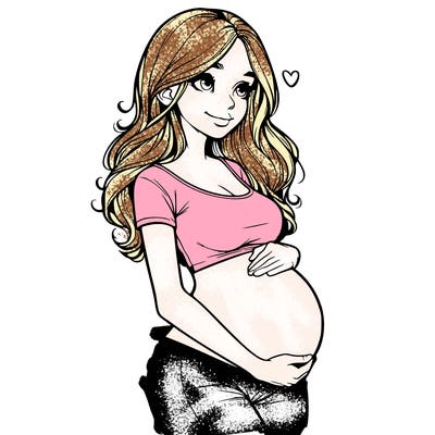 realistic pregnant girl