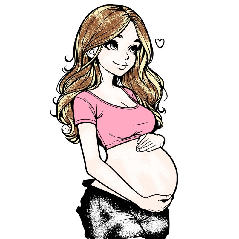 realistic pregnant girl