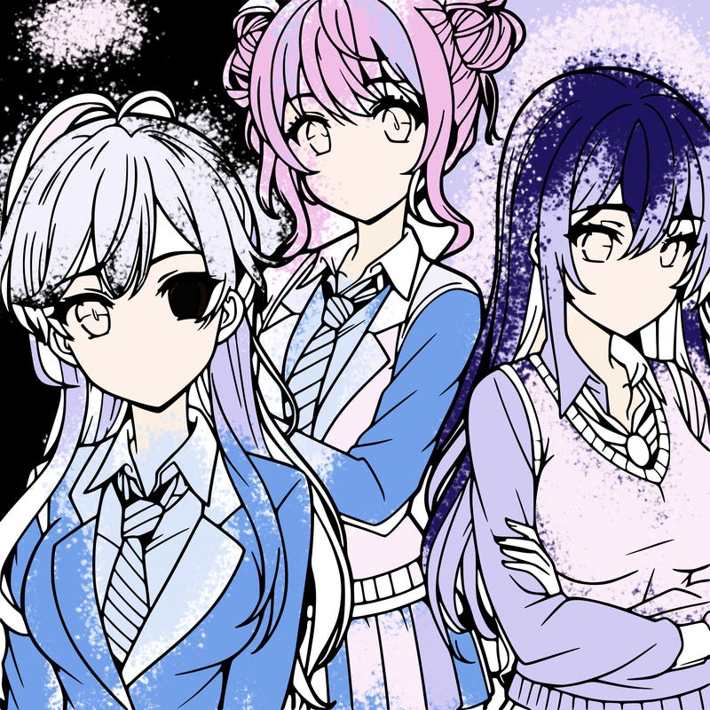 anime girls teenagers