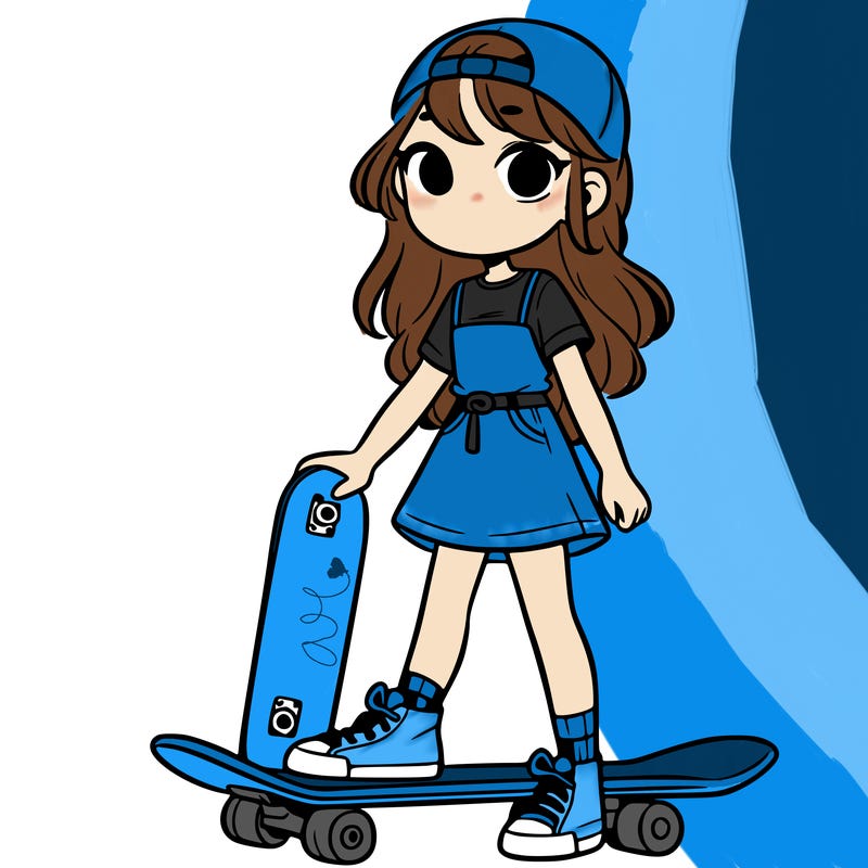 girl with skateboard