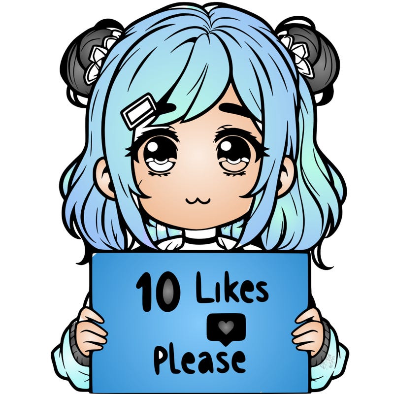 a girl with a sign saying 10 likes please