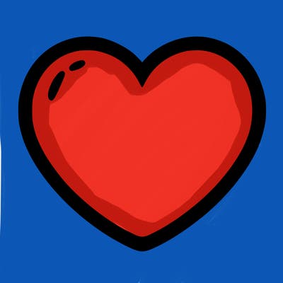a blank heart