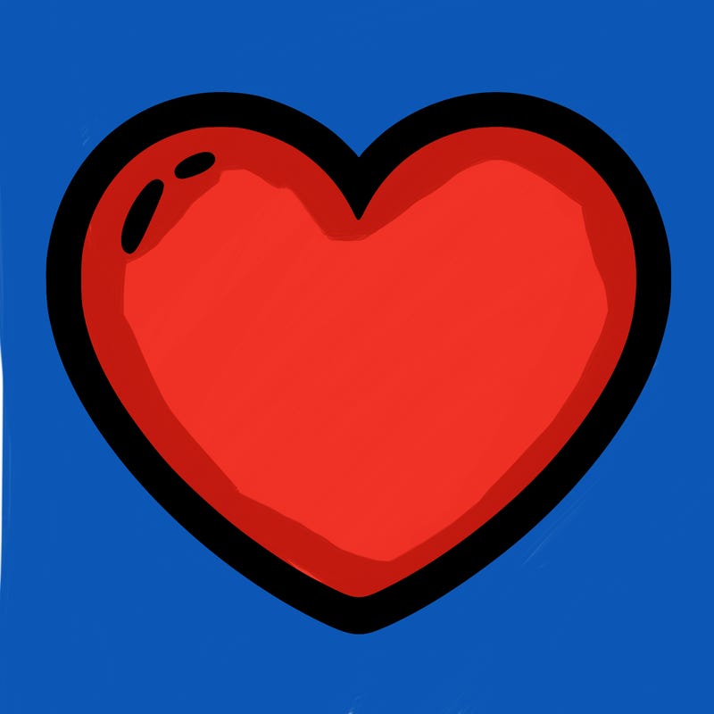 a blank heart
