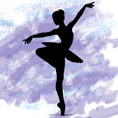 realistic person doing ballet