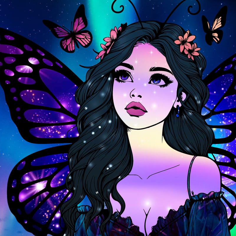 butterfly fairy realistic girl