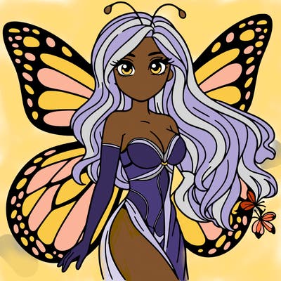 butterfly woman