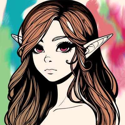 elf girl realistic dark fantasy