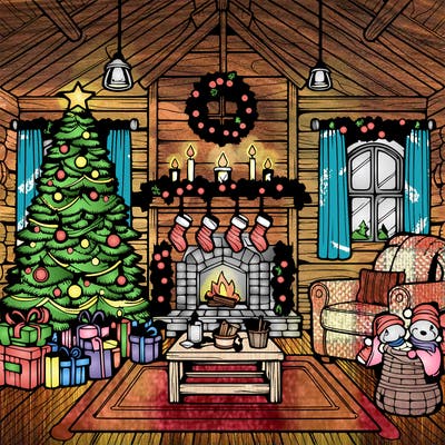 christmas house interior