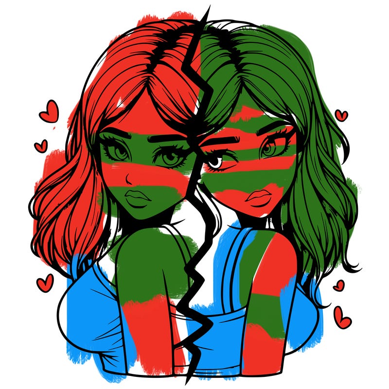 realistic girl split