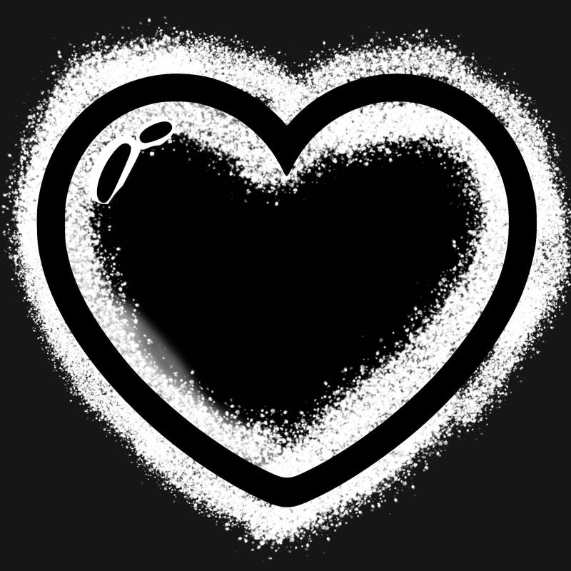 a blank heart
