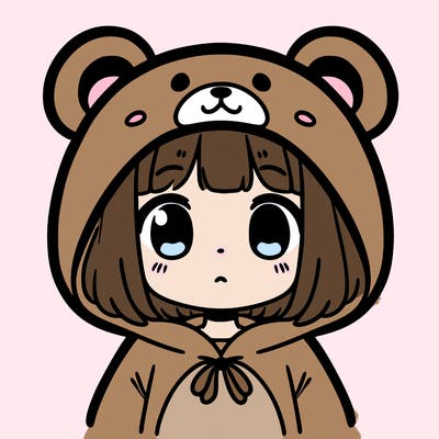 ai girl in a bear suit