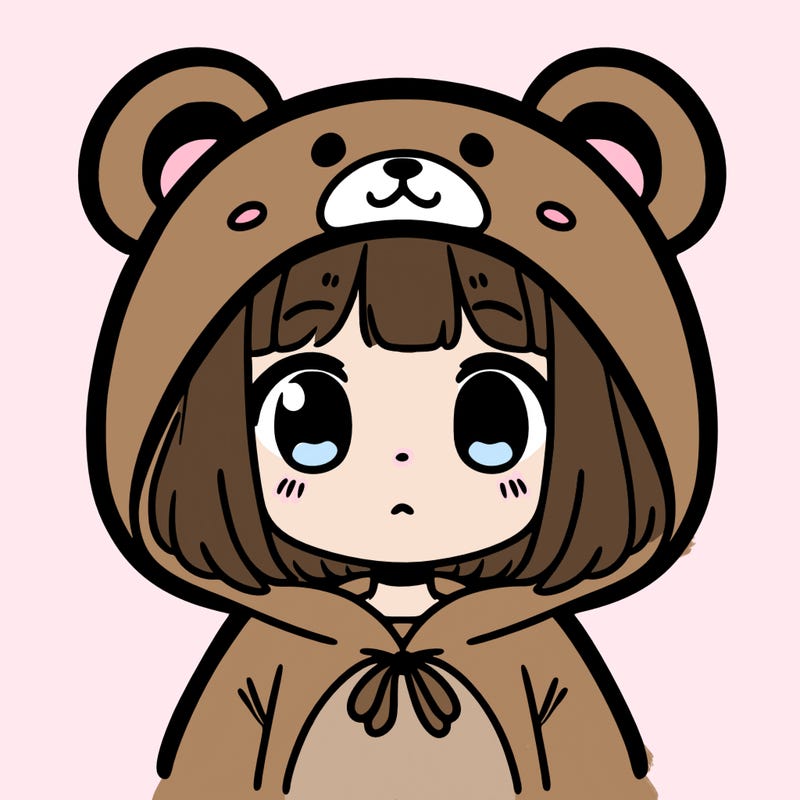 ai girl in a bear suit
