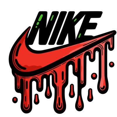 dripping nike logo