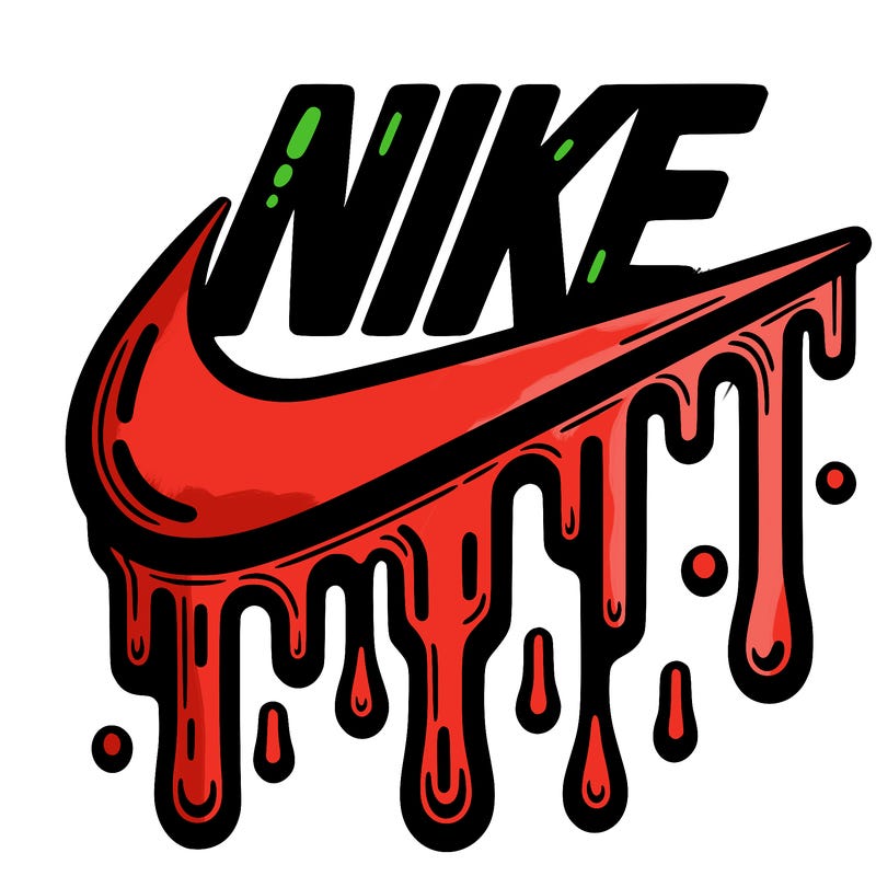 dripping nike logo