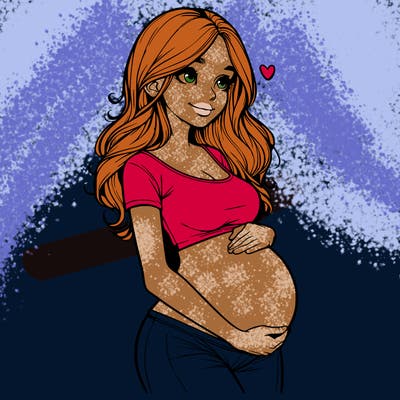 realistic pregnant girl