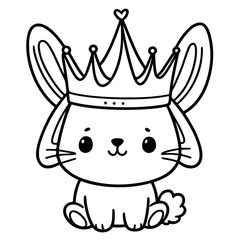 rabbit wearing a crown