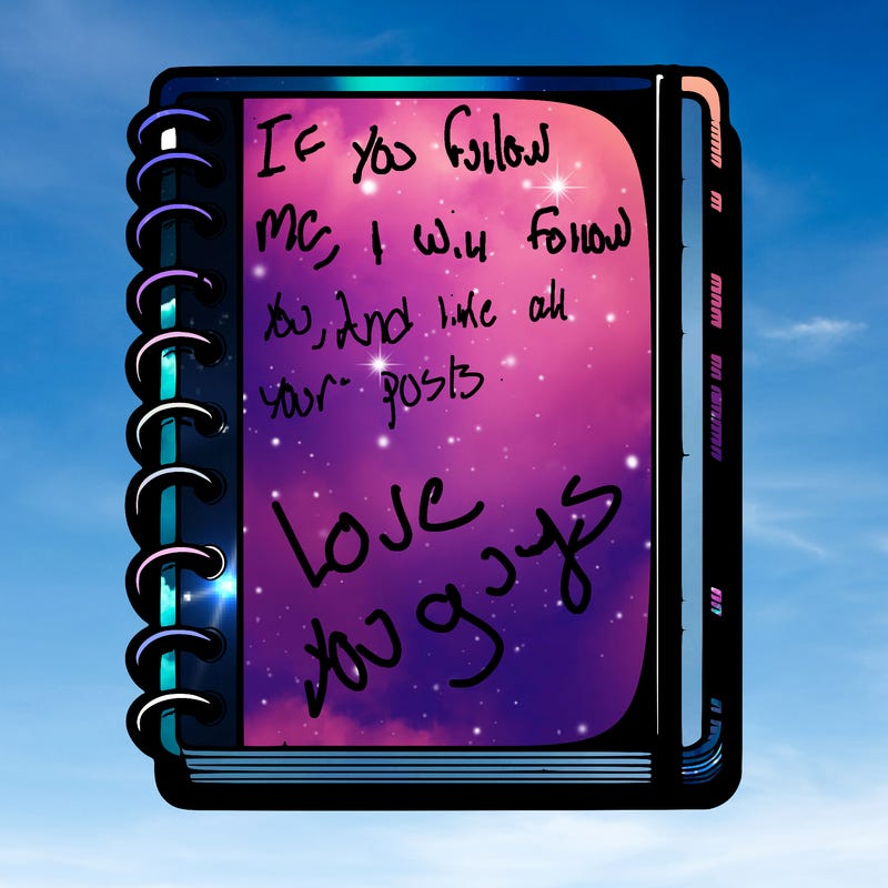 blank, realistic notebook