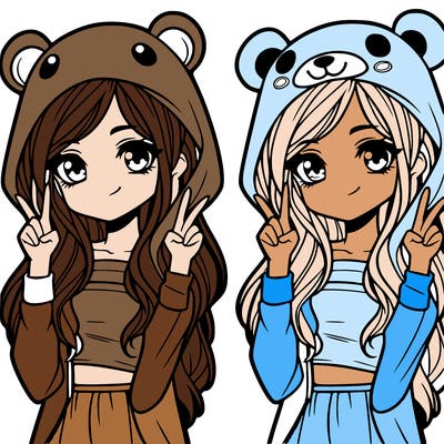 teen girl in animal costume