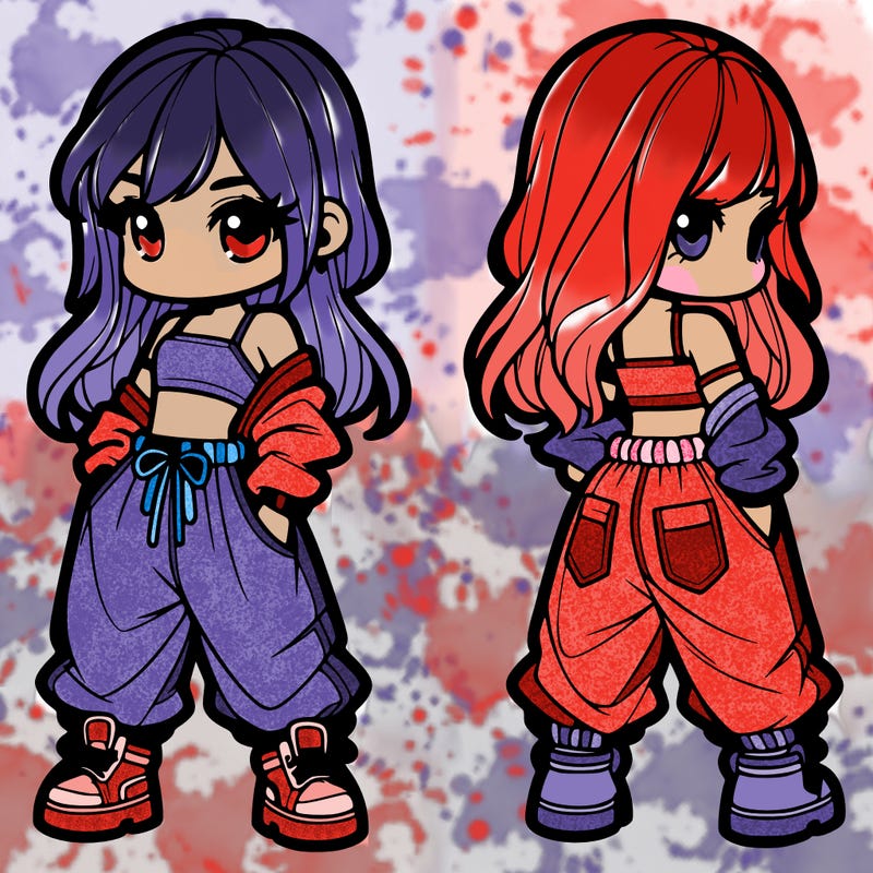 girl in crop top and baggy pants