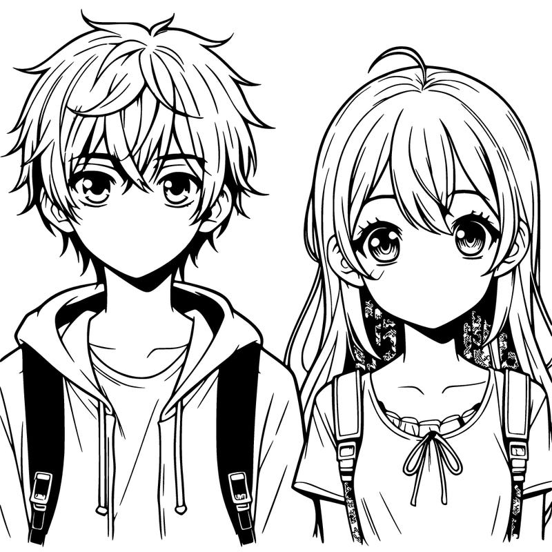manga boy and girl