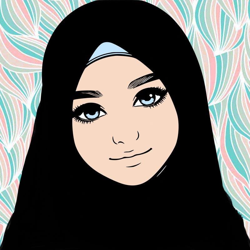 realistic girl with hijap