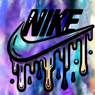 dripping nike logo
