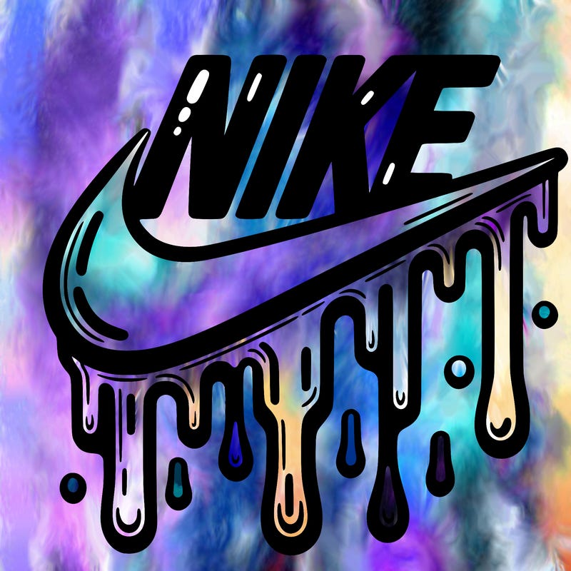 dripping nike logo