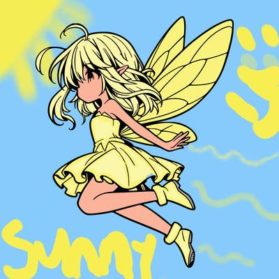 manga fairy flying