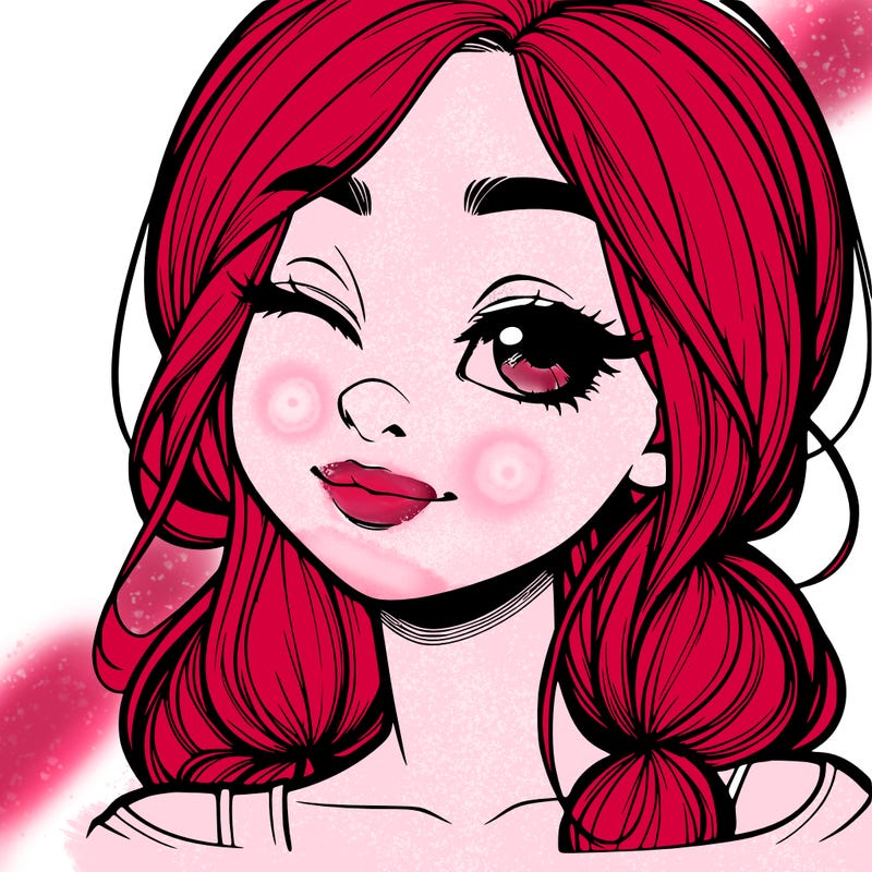 realistic girl with squinted eyes