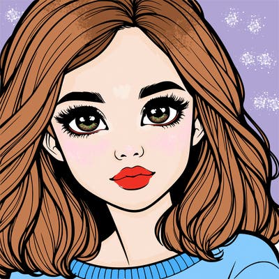 realistic girl whith cute eyes