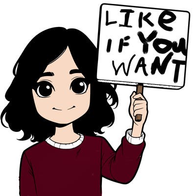 realistic girl holding up a sign