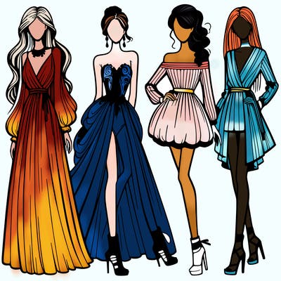 fashion models dresses