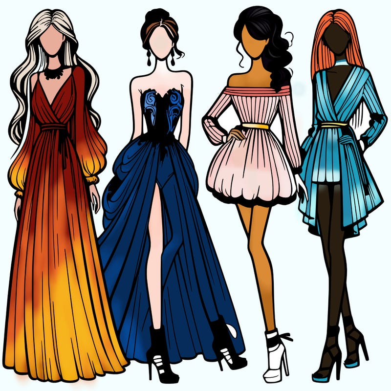 fashion models dresses