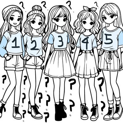 a group of five girls