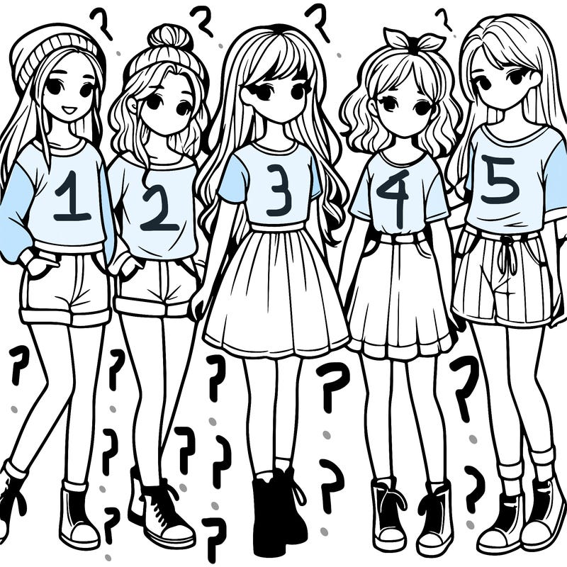 a group of five girls