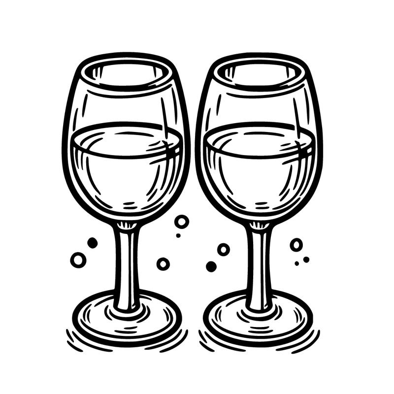 two glasses with wine