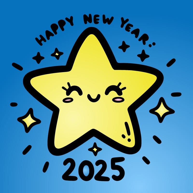 happy new year 2025 star wish